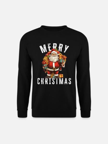 Weihnachtsmann - Weihnachten - Weihnachtsmotiv - Unisex Pullover - Schwarz