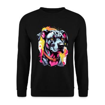 Great Dane, Great Dane - Unisex Sweatshirt - black - Front - Alina (178cm) & Michal (187cm)