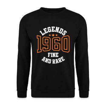Legends 1960 – Belle et rare idée de cadeau vintage - Sweat-shirt Unisexe - noir - Devant - Alina (178cm) & Michal (187cm)