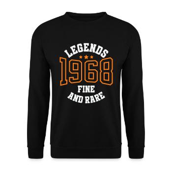 Legends 1968 – Belle et rare idée cadeau vintage - Sweat-shirt Unisexe - noir - Devant - Alina (178cm) & Michal (187cm)