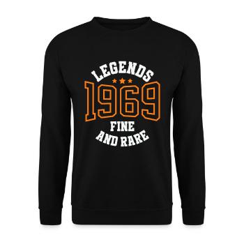 Legends 1969 – Belle et rare idée cadeau vintage - Sweat-shirt Unisexe - noir - Devant - Alina (178cm) & Michal (187cm)
