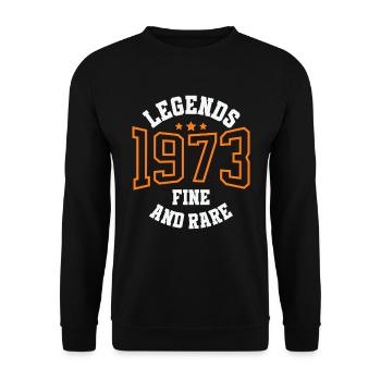 Legends 1973 – Belle et rare idée cadeau vintage - Sweat-shirt Unisexe - noir - Devant - Alina (178cm) & Michal (187cm)