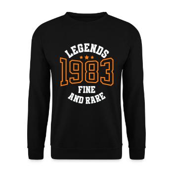 Legends 1983 – Belle et rare idée cadeau vintage - Sweat-shirt Unisexe - noir - Devant - Alina (178cm) & Michal (187cm)