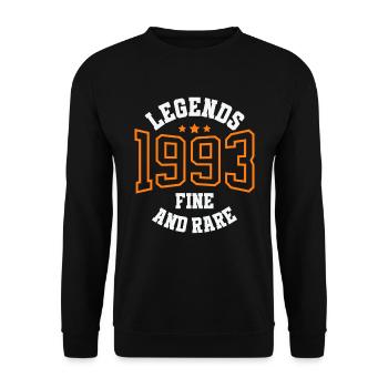 Legends 1993 – Belle et rare idée cadeau vintage - Sweat-shirt Unisexe - noir - Devant - Alina (178cm) & Michal (187cm)