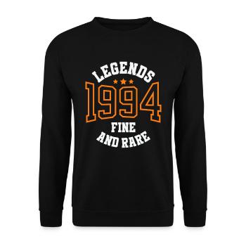 Legends 1994 – Idée cadeau vintage fine et rare - Sweat-shirt Unisexe - noir - Devant - Alina (178cm) & Michal (187cm)