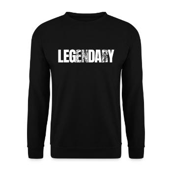 Bodybuilder Leg Day Barbell Strength Training - Unisex Sweatshirt - black - Front - Alina (178cm) & Michal (187cm)