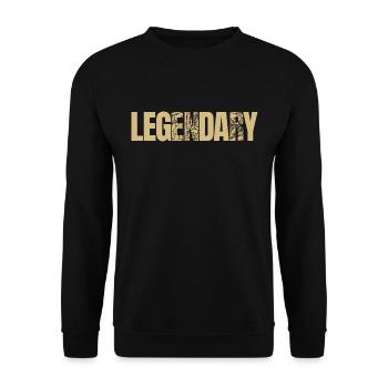 Bodybuilder Leg Day Barbell Strength Training - Unisex Sweatshirt - black - Front - Alina (178cm) & Michal (187cm)