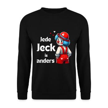 Carnival Cologne Alaaf Clown Kölsch Rut Wiess Funny - Unisex Sweatshirt - black - Front - Alina (178cm) & Michal (187cm)