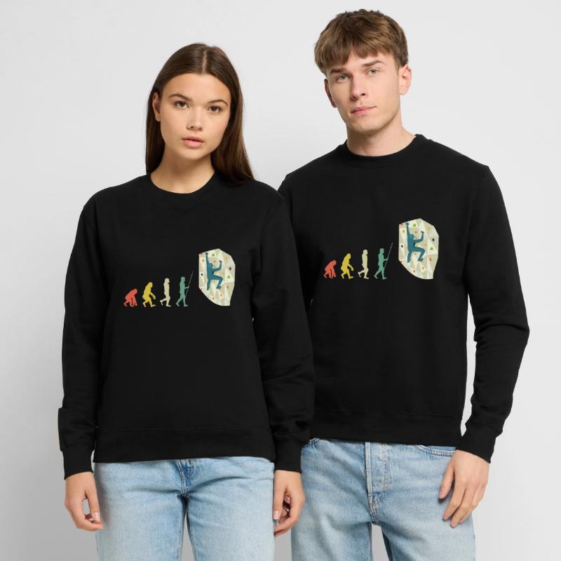 Boulderer Bouldern Evolution Geschenk Unisex Pullover