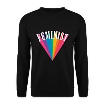 tshirt féministe - Sweat-shirt Unisexe - noir - Devant - Alina (178cm) & Michal (187cm)