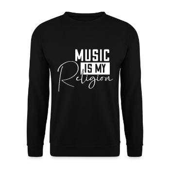 La musique est ma religion - Sweat-shirt Unisexe - noir - Devant - Alina (178cm) & Michal (187cm)