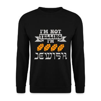Gift for Jewish Celebrations and Remembrance Days - Unisex Sweatshirt - black - Front - Alina (178cm) & Michal (187cm)