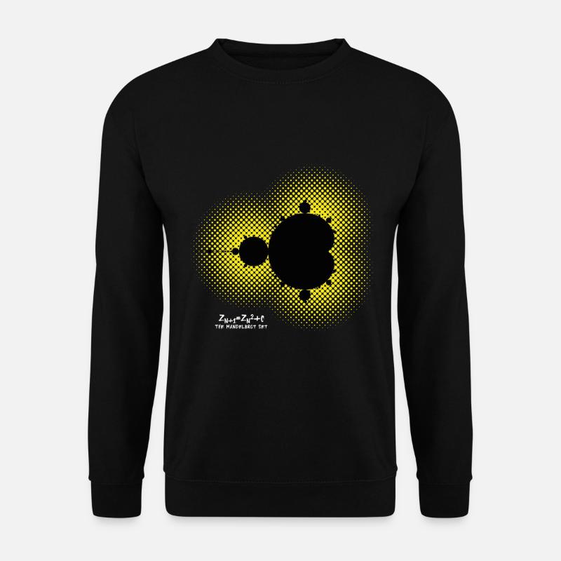 Fractal The Mandelbrot Set Math Formula to Yellow - Unisex Sweatshirt - black