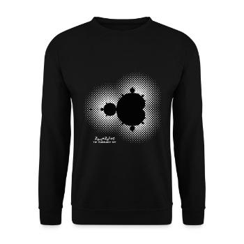 Fraktal The Mandelbrot Set Mathe Formel auf Weiss - Unisex Pullover - Schwarz - Vorne - Alina (178cm) & Michal (187cm)