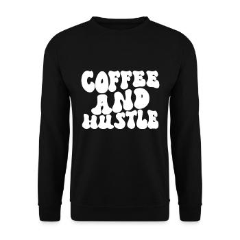 Café et agitation - Sweat-shirt Unisexe - noir - Devant - Alina (178cm) & Michal (187cm)