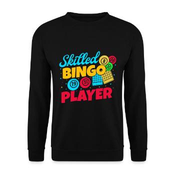 Jeu de bingo Joueur expérimenté Bingo - Sweat-shirt Unisexe - noir - Devant - Alina (178cm) & Michal (187cm)