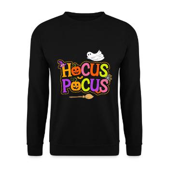Halloween Hocus Pocus Spell Witch Ghost Pumpkin - Unisex Sweatshirt - black - Front - Alina (178cm) & Michal (187cm)