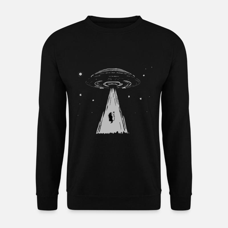 Igel wird von einem UFO gerettet - Unisex Pullover - Schwarz