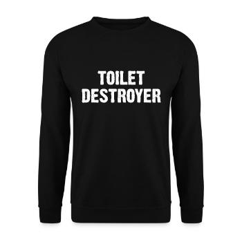 Toilet Destroyer - Unisex Sweatshirt - black - Front - Alina (178cm) & Michal (187cm)