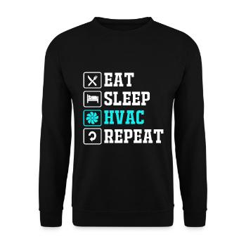 Technician Air Conditioning Technician Refrigeration Technician Heating - Unisex Sweatshirt - black - Front - Alina (178cm) & Michal (187cm)
