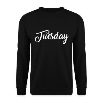 Dienstag - Mardi - Unisex Pullover - Schwarz - Vorne - Alina (178cm) & Michal (187cm)