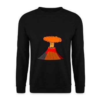 volcano - Unisex Sweatshirt - black - Front - Alina (178cm) & Michal (187cm)