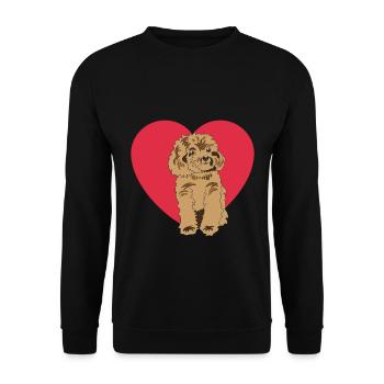 caniche - Sweat-shirt Unisexe - noir - Devant - Alina (178cm) & Michal (187cm)