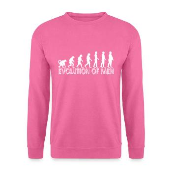 Evolution of men - Für Männer mit Bauch in weiss - Unisex Pullover - Pink - Vorne