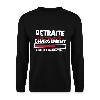 Retraite en cours de chargement - Sweat-shirt Unisexe - noir - Devant - Alina (178cm) & Michal (187cm)