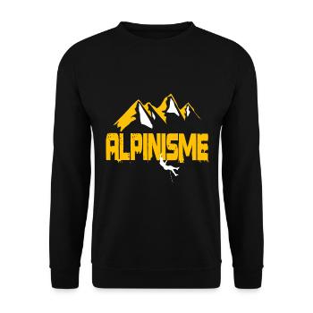 ALPINISME - Sweat-shirt Unisexe - noir - Devant - Alina (178cm) & Michal (187cm)