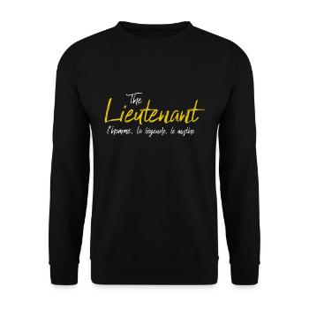 The lieutenant l'homme la légende le mythe - Sweat-shirt Unisexe - noir - Devant - Alina (178cm) & Michal (187cm)