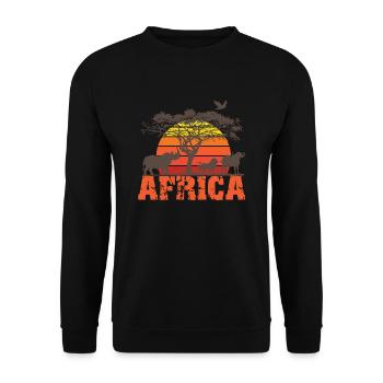 Afrique - Sweat-shirt Unisexe - noir - Devant - Alina (178cm) & Michal (187cm)