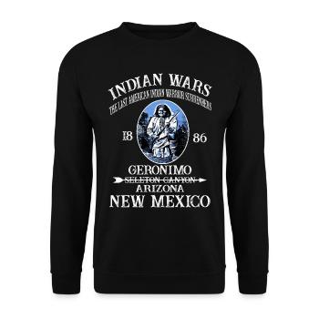 INDIAN WARS - Unisex Sweatshirt - black - Front - Alina (178cm) & Michal (187cm)