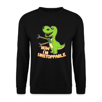 Now I Am Unstoppable - Unisex Sweatshirt - black - Front - Alina (178cm) & Michal (187cm)