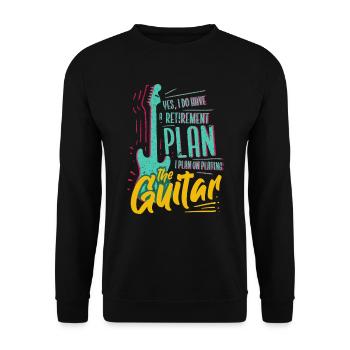 My retirement Plan is playing the Guitar - Sweat-shirt Unisexe - noir - Devant - Alina (178cm) & Michal (187cm)