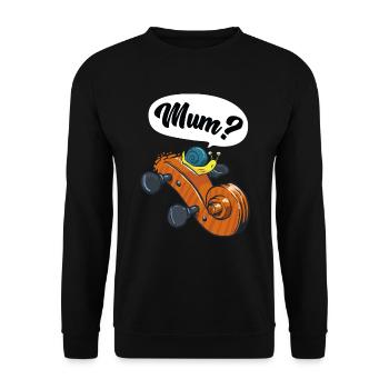Maman ? Escargot drôle violon violon violon - Sweat-shirt Unisexe - noir - Devant - Alina (178cm) & Michal (187cm)