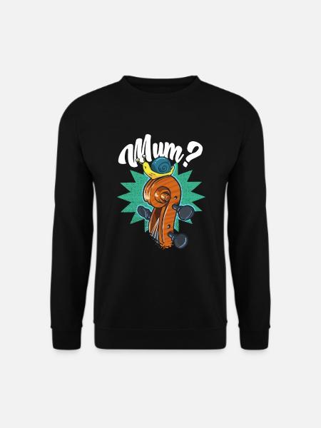 Mum? Lustige Schnecke Geigenschnecke Geige Violine - Unisex Pullover - Schwarz