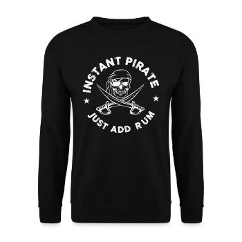 Rum Pirate - Unisex Pullover - Schwarz - Vorne - Alina (178cm) & Michal (187cm)