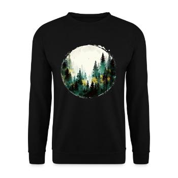 Forest - Unisex Sweatshirt - black - Front - Alina (178cm) & Michal (187cm)