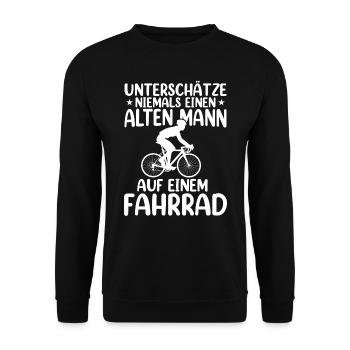 Radfahrer Mountainbike Fahrrad - Unisex Pullover - Schwarz - Vorne - Alina (178cm) & Michal (187cm)