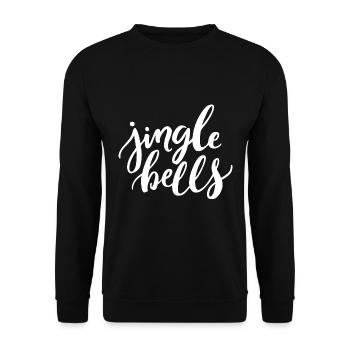 Noël Jingle Bells de Noël cadeau de Noël - Sweat-shirt Unisexe - noir - Devant - Alina (178cm) & Michal (187cm)
