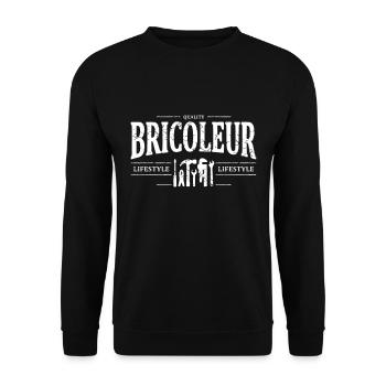 bricoleur - Sweat-shirt Unisexe - noir - Devant - Alina (178cm) & Michal (187cm)