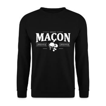 builder - Unisex Sweatshirt - black - Front - Alina (178cm) & Michal (187cm)