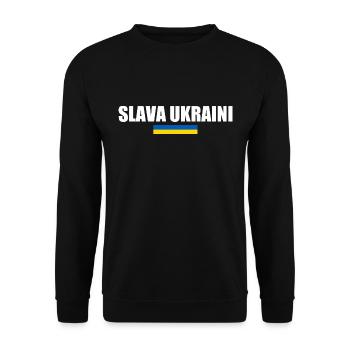 Slava ukraini - Unisex Sweatshirt - black - Front - Alina (178cm) & Michal (187cm)