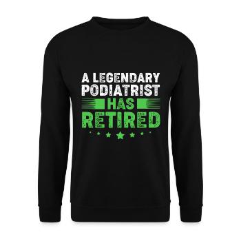 Podiatrist Foot Care Podiatry Pedicure - Unisex Sweatshirt - black - Front - Alina (178cm) & Michal (187cm)