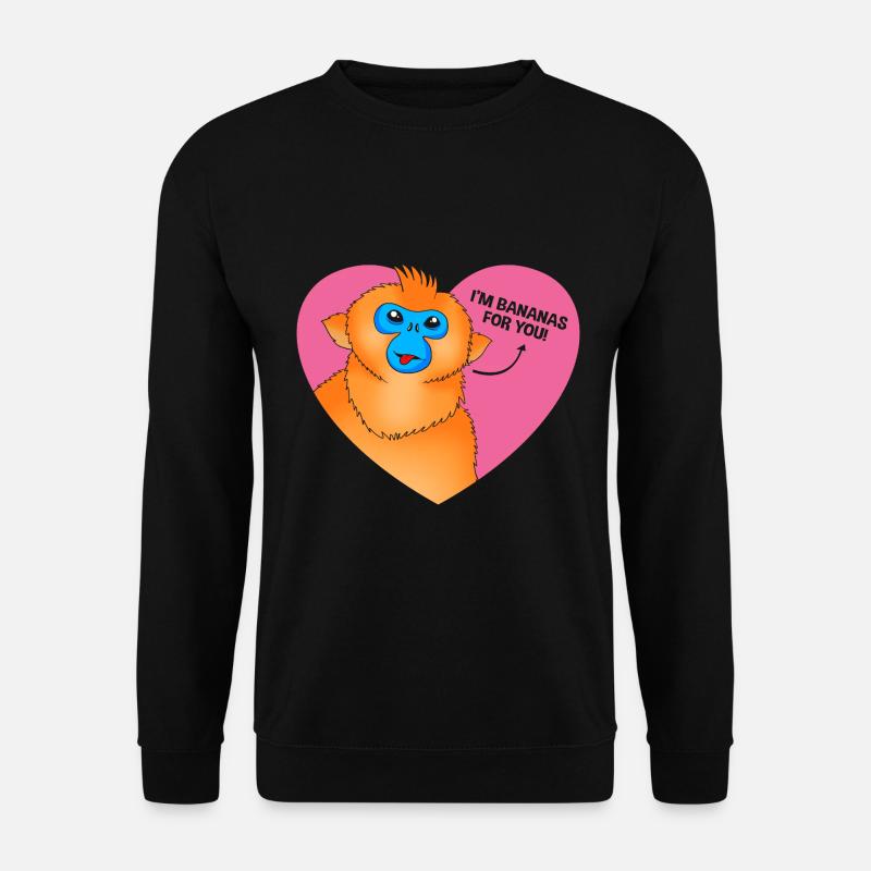 Snub-nosed monkey Monkey Chimpanzee - Unisex Sweatshirt - black