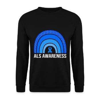 ALS Nervenkrankheit - Unisex Pullover - Schwarz - Vorne - Alina (178cm) & Michal (187cm)