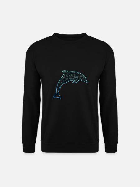 Delfin dolphin - Unisex Pullover - Schwarz