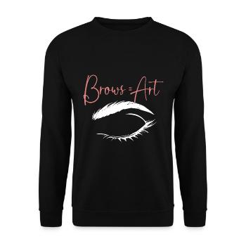 Microblading Make-up Kosmetik Kosmetikerin - Unisex Pullover - Schwarz - Vorne - Alina (178cm) & Michal (187cm)