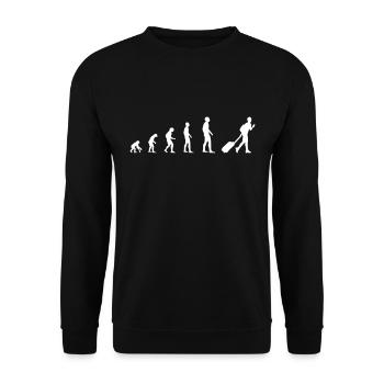 Reisender – Evolution - Unisex Pullover - Schwarz - Vorne - Alina (178cm) & Michal (187cm)